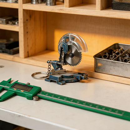 🔥𝑳𝑨𝑺𝑻 𝑫𝑨𝒀 𝟒𝟗% 𝑶𝑭𝑭 - 🛠️ 2-in-1 Mini Mitre Saw Keychain: Portable Cutting Tool + Collector's Item for Tool Enthusiasts
