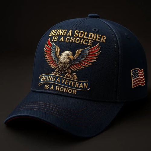 🔥𝑳𝑨𝑺𝑻 𝑫𝑨𝒀 𝟒𝟗% 𝑶𝑭𝑭 -🦅 “Being a Soldier, Being a Veteran” Commemorative Cap✨(Breathable & Lightweight Comfort & Unisex Fit)