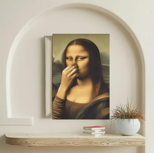 🎁 Early Christmas Sale 49%🎨🧻Funny Mona Li*a Bathroom Art - Add Some Holiday Laughs! 😂