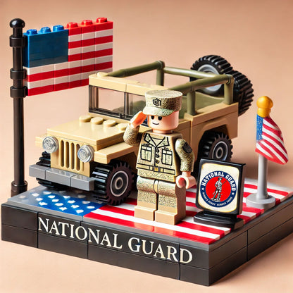 U.S. Military 250th Anniversary Patriotic Building Blocks - 100% Made in the USA