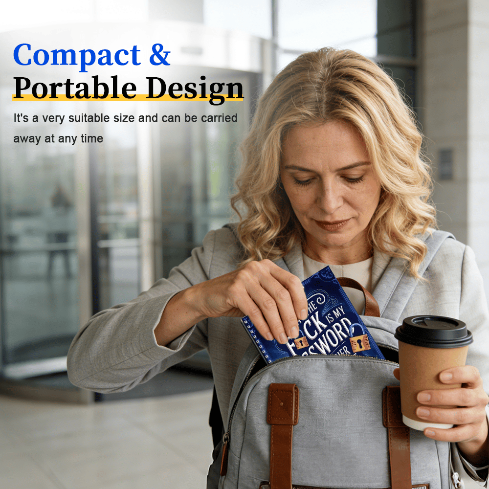 🔥𝑳𝑨𝑺𝑻 𝑫𝑨𝒀 𝟒𝟗% 𝑶𝑭𝑭 📅Funny Password Notebook - Spiral Bound with Lock Icons & Funny Security Phrases✍️