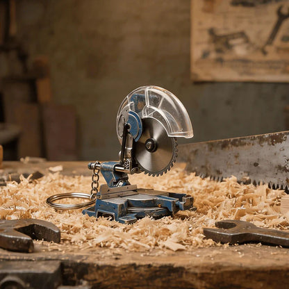 🔥𝑳𝑨𝑺𝑻 𝑫𝑨𝒀 𝟒𝟗% 𝑶𝑭𝑭 - 🛠️ 2-in-1 Mini Mitre Saw Keychain: Portable Cutting Tool + Collector's Item for Tool Enthusiasts