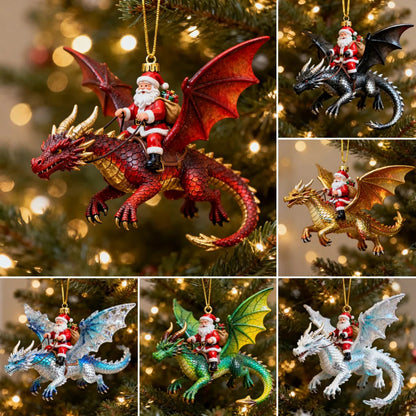 🔥𝑳𝑨𝑺𝑻 𝑫𝑨𝒀 𝟒𝟗% 𝑶𝑭𝑭 -Santa’s Dragon Riders Ornament Collection
