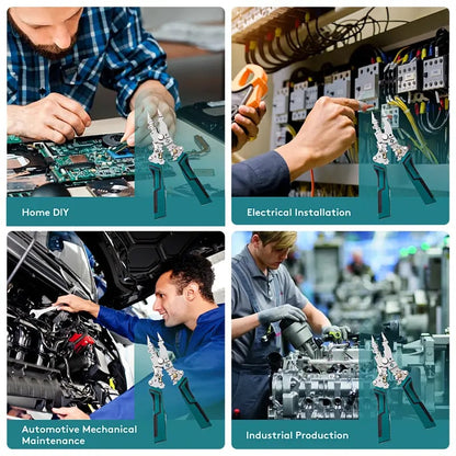 16 in 1 Wire Stripper Twister for Cutting and Pulling Wires,Cable Scissors,Voltage Tester Pliers, 12V to 250V Live,Null,Hot Wire Judgment AC DC, Audible and Flashing LED Alarms