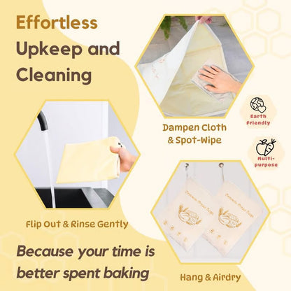 🔥𝑳𝑨𝑺𝑻 𝑫𝑨𝒀 𝟒𝟗% 𝑶𝑭𝑭🍞Wide Zipper Access Cotton & Beeswax Bread Bags for Sourdough