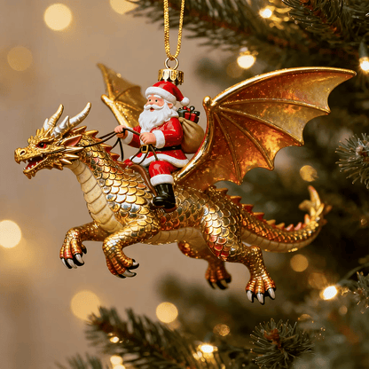 🔥𝑳𝑨𝑺𝑻 𝑫𝑨𝒀 𝟒𝟗% 𝑶𝑭𝑭 -Santa’s Dragon Riders Ornament Collection