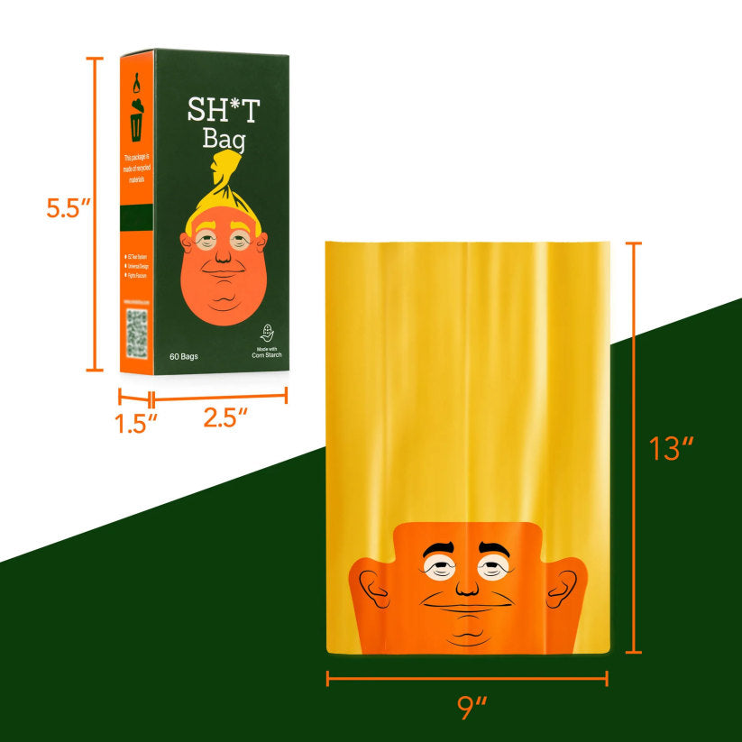 💩SH*T Bag(60 Count) — “𝙏𝙝𝙚 𝙈𝙤𝙨𝙩 𝙋𝙧𝙚𝙨𝙞𝙙𝙚𝙣𝙩𝙞𝙖𝙡 𝙋𝙤𝙤𝙥 𝘽𝙖𝙜 𝙀𝙫𝙚𝙧!”