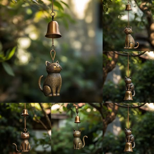 🔥𝐒𝐭𝐨𝐜𝐤 𝐀𝐥𝐞𝐫𝐭: 𝐎𝐧𝐥𝐲 𝟏𝟎𝟎 𝐏𝐢𝐞𝐜𝐞𝐬 𝐋𝐞𝐟𝐭! - 🐱Handmade Retro Cat Wind Chime(𝐋𝐮𝐜𝐚𝐬 𝐇𝐚𝐥𝐞 𝐇𝐚𝐧𝐝𝐦𝐚𝐝𝐞®)