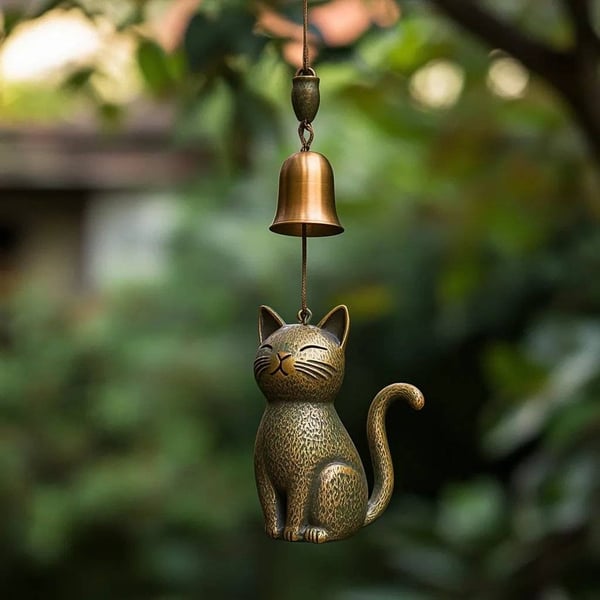 🔥𝐒𝐭𝐨𝐜𝐤 𝐀𝐥𝐞𝐫𝐭: 𝐎𝐧𝐥𝐲 𝟏𝟎𝟎 𝐏𝐢𝐞𝐜𝐞𝐬 𝐋𝐞𝐟𝐭! - 🐱Handmade Retro Cat Wind Chime(𝐋𝐮𝐜𝐚𝐬 𝐇𝐚𝐥𝐞 𝐇𝐚𝐧𝐝𝐦𝐚𝐝𝐞®)