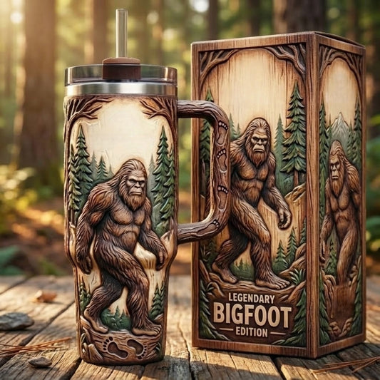🔥 "Secret of the Woods" Limited Edition Tumbler – Own a Piece of the Wild Legend🌲✨
