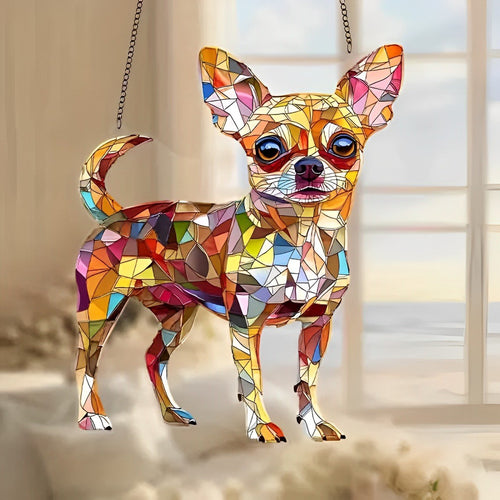 🌞🐕‍🦺Cute Chihuahua Suncatcher