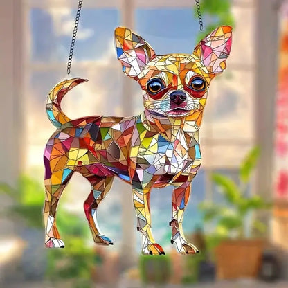 🌞🐕‍🦺Cute Chihuahua Suncatcher