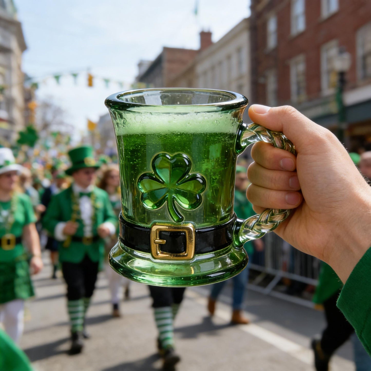 St. Patrick’s Day Leprechaun Hat Glass Mug