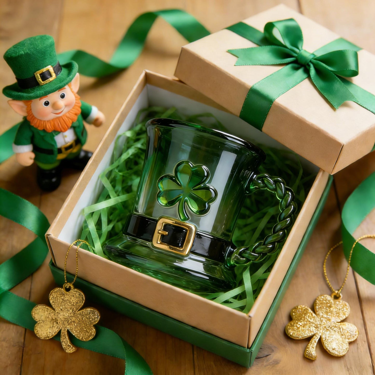 St. Patrick’s Day Leprechaun Hat Glass Mug